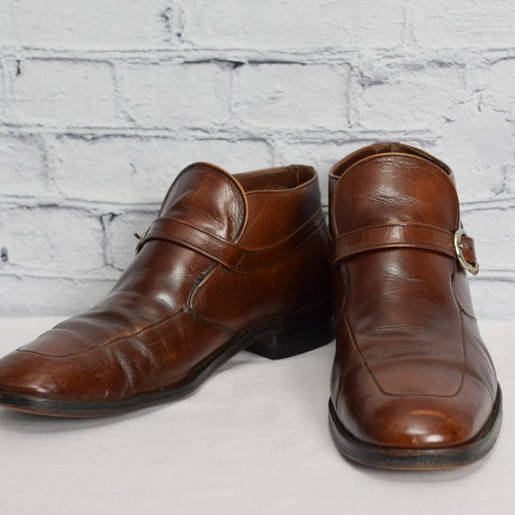 Vintage Men\'s Sears Easy Flex Brown Leather Chukka Buckle Boot Shoes - 9 D main image 7